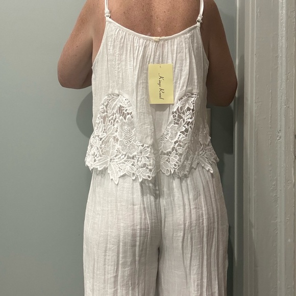 Anthropology Kings Road White Jumpsuit - Picture 9 of 9